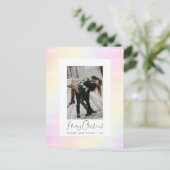 パモダンステルミニマルウェーブギロシェのカップル写真 シーズンポストカード (スタンド正面)