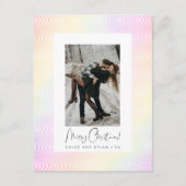 パモダンステルミニマルウェーブギロシェのカップル写真 シーズンポストカード (正面)