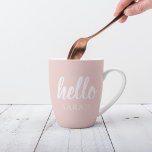 パモダンステルミニマルピンクハローとお名前 カフェラテマグ<br><div class="desc">パモダンステルミニマルピンクハローとお名前</div>