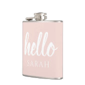 パモダンステルミニマルピンクハローとお名前 フラスク (左)