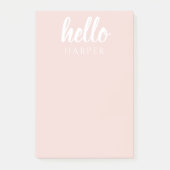 パモダンステルミニマルピンクハローとお名前 ポストイット (正面)