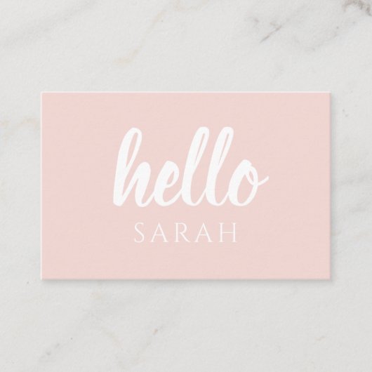 パモダンステルミニマルピンクハローとお名前 名刺 (正面)