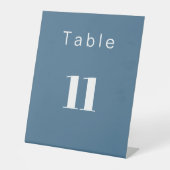 パモダンステルミニマルブルー – テーブル番号カード 台座サイン (正面)