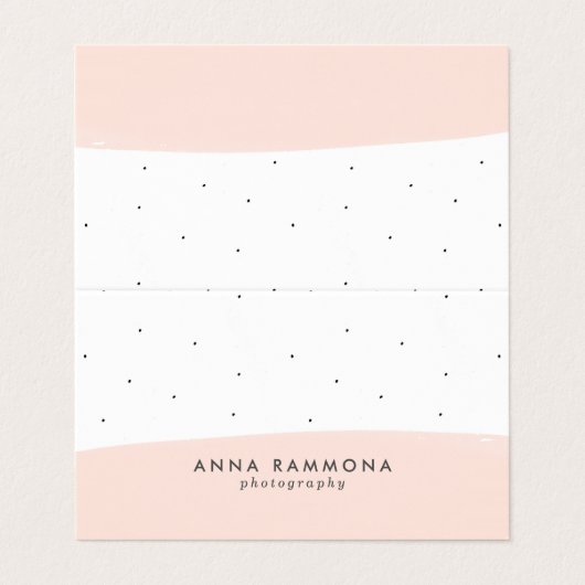 パモダンステルミニマル・ピンクのブラシストローク 名刺 (外部フラット)