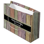 パモダンステル素朴ウッドプランク抱き枕 ラージペーパーバッグ (正面アングル)