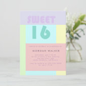 パモダンステル |Sweet sixteen誕生日招待状 招待状 (スタンド正面)