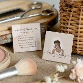 パモダンスミニマルテルメイクアップ及びヘアイラストレーション スクエア名刺