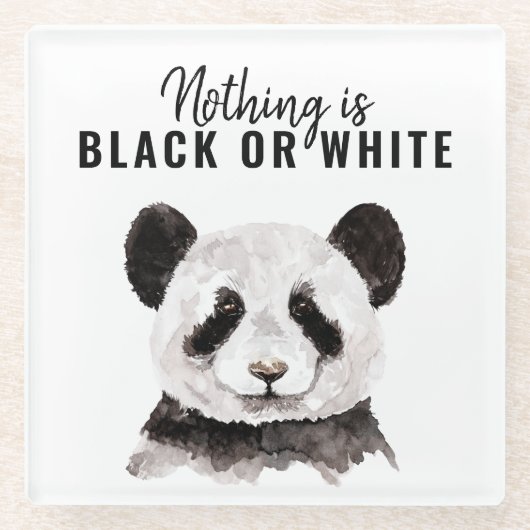 パモダンンおもしろいダ白黒引用文 ガラスコースター (正面)