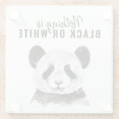 パモダンンおもしろいダ白黒引用文 ガラスコースター (裏面)