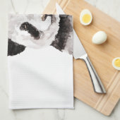 パモダンンおもしろいダ白黒引用文 キッチンタオル (四つ折り)