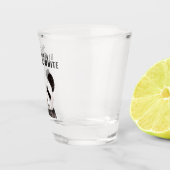 パモダンンおもしろいダ白黒引用文 ショットグラス (右)