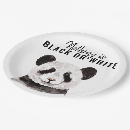 パモダンンおもしろいダ白黒引用文 ペーパープレート (アングル)