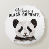 パモダンンおもしろいダ白黒引用文 ラウンドクッション (正面)