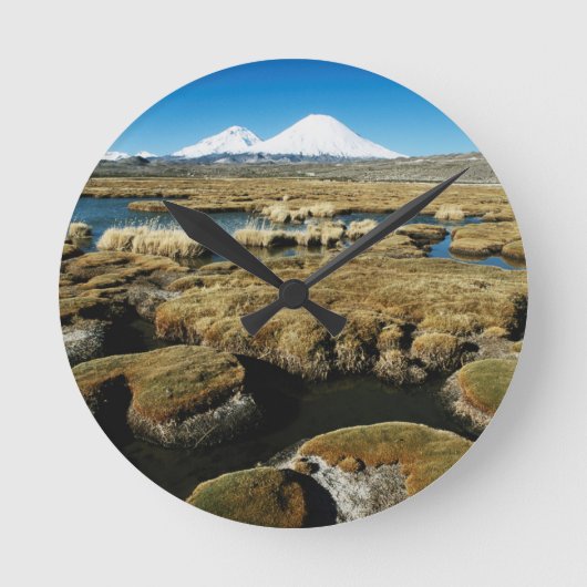 パヤチャラス火山 ラウンド壁時計 (正面)