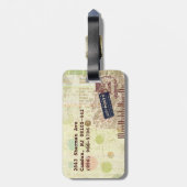 パラアビオンヴィンテージ熱気球 ラゲッジタグ (裏面縦)