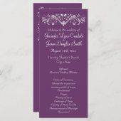 パライエレガントシュリーガルパープル結婚式 プログラム (正面/裏面)