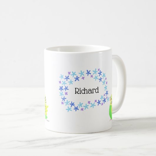 パライケットブジーブドジェリガーバードラバー名前をカスタムする コーヒーマグカップ (正面右)