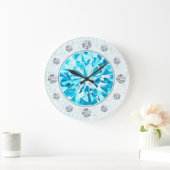 パライバトルマリンターコイズジェムストーン ラージ壁時計 (ホーム)