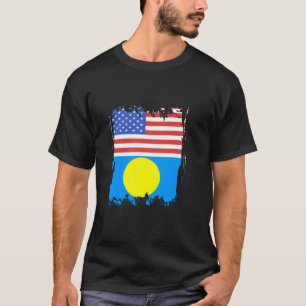 パラウアメリカUSAパラウアンフラッグパラウアンルーツパラオ Tシャツ