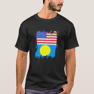 パラウアメリカUSAパラウアンフラッグパラウアンルーツパラオ Tシャツ