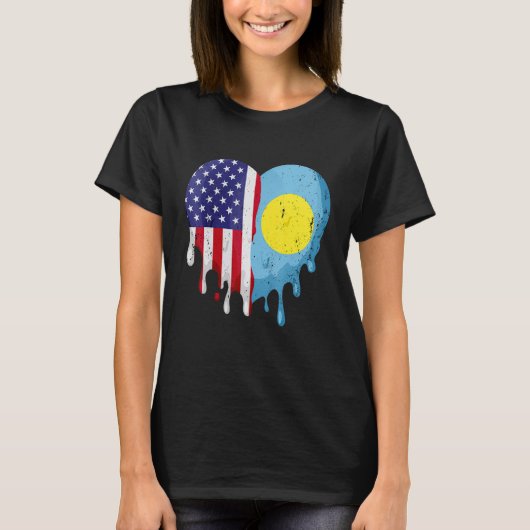 パラウアンアメリカン愛国者栽培の国Meating Hea Tシャツ (正面)