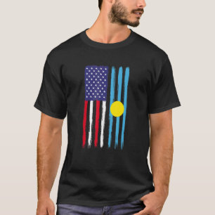 パラウアンルーツハーフアメリカ国旗パルーアン Tシャツ