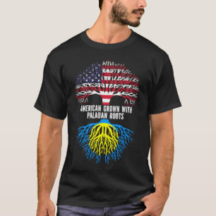 パラウアン・ルーツ米国国旗で栽培されたアメリカ人 Tシャツ