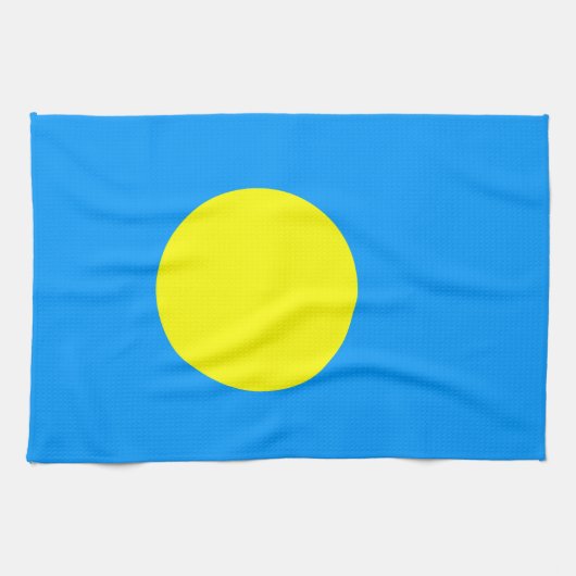パラオの国旗 キッチンタオル (横)