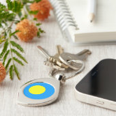 パラオの国旗 キーホルダー (側面)