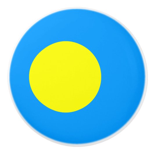 パラオの国旗 セラミックノブ (正面)