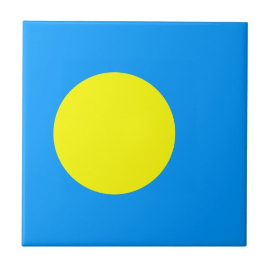 パラオの国旗 タイル (正面)