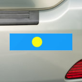 パラオの国旗 バンパーステッカー (車上)