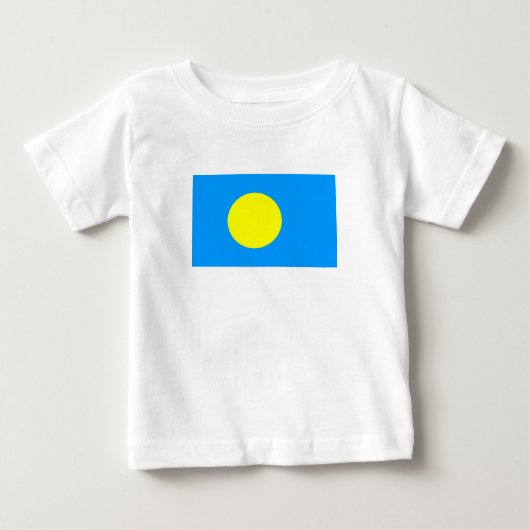 パラオの国旗 ベビーTシャツ (正面)