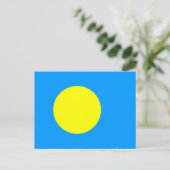 パラオの国旗 ポストカード (スタンド正面)
