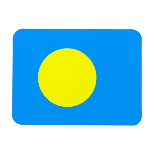 パラオの国旗 マグネット (横)