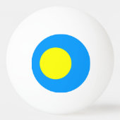 パラオの国旗 卓球ボール (裏面)