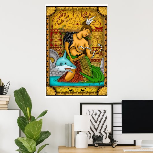 パラオの少女 ポスター (ホームオフィス)