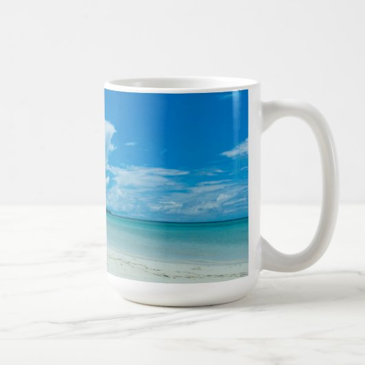 パラオの青い熱帯の海の風景 コーヒーマグカップ (右)
