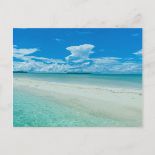 パラオの青い熱帯の海の風景 ポストカード