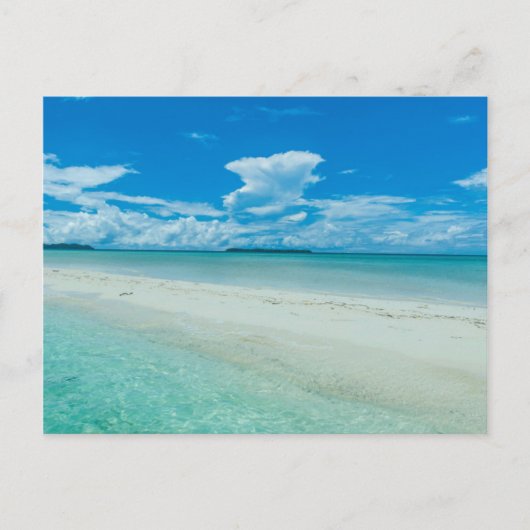 パラオの青い熱帯の海の風景 ポストカード (正面)