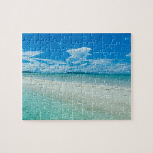 パラオの青い熱帯海の風景 ジグソーパズル (横)