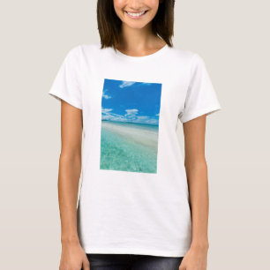 パラオの青い熱帯海の風景 Tシャツ