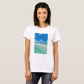 パラオの青い熱帯海の風景 Tシャツ (正面フル)
