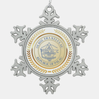 パラオ公式シール スノーフレークピューターオーナメント