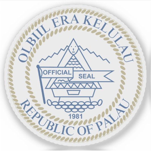 パラオ共和国の紋章 シール (正面)