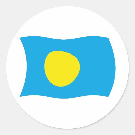 パラオ国旗のシール ラウンドシール (正面)