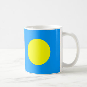 パラオ国旗のセラミックコーヒーマグ コーヒーマグカップ