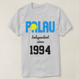 パラオ国旗の独立性お祝い Tシャツ