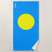 パラオ国旗の華やかな愛国心 ビーチタオル (正面)