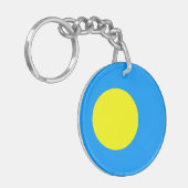パラオ国旗 キーホルダー (正面左)